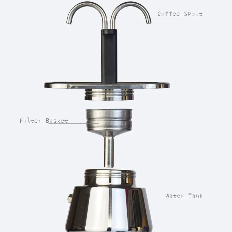 200ML Mini Moka Pot Double Tub - đánh giá và giá Coffee Equipment Espresso
