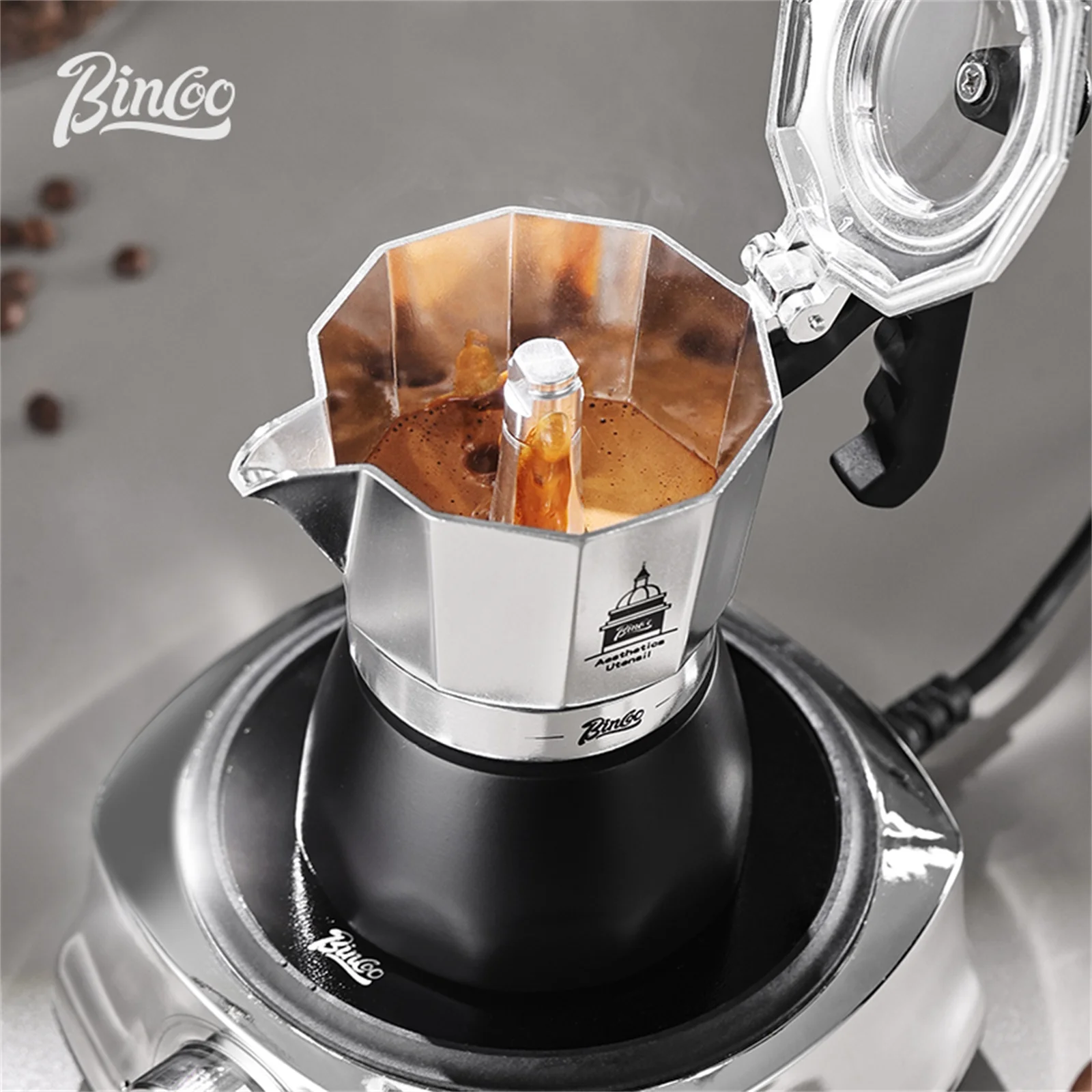 BINCOO Double Valve Moka Pot，E - đánh giá và giá Coffee Equipment Brands